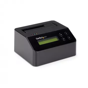 StarTech.com Single Bay Hard Drive Eraser, Standalone HDD/SSD Sanitizer, 4Kn, USB 3.0 do SATA III (6 Gbps), 9 trybów kasowania, Wyświetlacz LCD, Stacja dokująca do bezpiecznego kasowania dysków twardych, port drukarki DB-9, zgodność z TAA