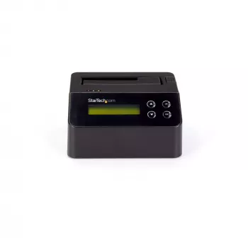 StarTech.com Single Bay Hard Drive Eraser, Standalone HDD/SSD Sanitizer, 4Kn, USB 3.0 do SATA III (6 Gbps), 9 trybów kasowania, Wyświetlacz LCD, Stacja dokująca do bezpiecznego kasowania dysków twardych, port drukarki DB-9, zgodność z TAA