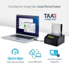 StarTech.com Single Bay Hard Drive Eraser, Standalone HDD/SSD Sanitizer, 4Kn, USB 3.0 do SATA III (6 Gbps), 9 trybów kasowania, Wyświetlacz LCD, Stacja dokująca do bezpiecznego kasowania dysków twardych, port drukarki DB-9, zgodność z TAA