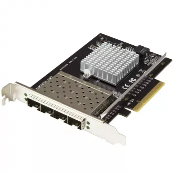 StarTech.com Quad Port 10G SFP+ sieciowy Card - Intel XL710 Open SFP+ Converged Adapter - PCIe 10 Gigabit Ethernet Server NIC - 10GbE Fiber Optic LAN Card - Dell PowerEdge HPE ProLiant