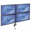 StarTech.com Ramię do montażu na biurku dla czterech monitorów - Ergonomiczne mocowanie VESA 4 monitorów 2x2 do 27 cali - Przegubowe i z regulacją wysokości mocowanie na słupie - Pochylenie/obrót/rotacja ekranów LCD/LED - Zacisk do biurka/przepust kablowy