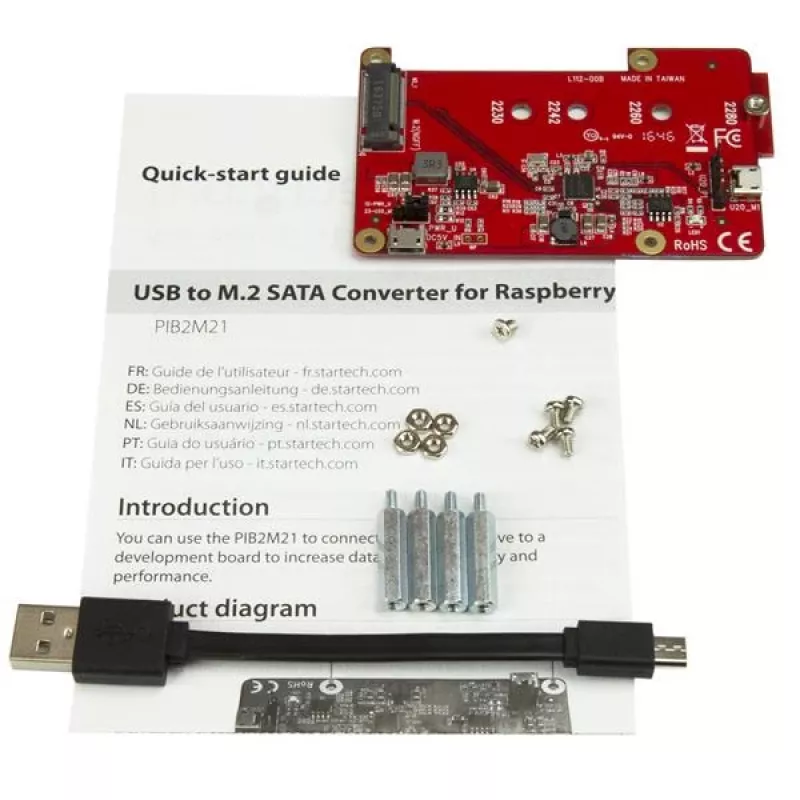 StarTech.com Konwerter USB na M.2 SATA dla Raspberry Pi i płytek rozwojowych