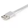 StarTech.com 1 m (3 stopy) Kabel USB do ładowania wielu urządzeń - USB na Micro-USB lub USB-C lub Lightning do iPhone / iPad / iPod / Android - Certyfikat Apple MFi - Ładowarka USB 3 w 1 - Pleciony