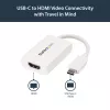 StarTech.com Adapter USB-C do HDMI 2.0 z zasilaniem Power Delivery - 4K 60Hz Konwerter sygnału wideo USB typu C do HDMI - port ładowania pasującego PD 60 W - zgodny z Thunderbolt 3 - biały