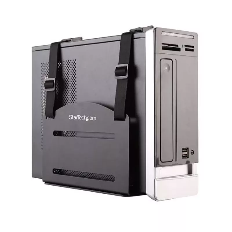 Uchwyt CPU StarTech.com - Regulowany uchwyt komputerowy do montażu na ścianie, Uchwyt CPU ścienny, Uniwersalny, 10 kg, Czarny, Stal, Pionowo