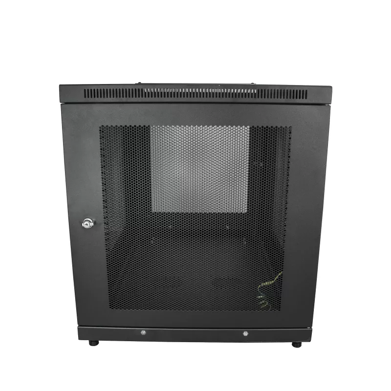 StarTech.com 4-słupkowa szafa rack 12U, zamykana szafa rack 19 cali na sprzęt komputerowy / AV / IT, biurowa / domowa szafa sieciowa z kółkami i regulowanymi szynami montażowymi