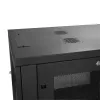 StarTech.com 4-słupkowa szafa rack 12U, zamykana szafa rack 19 cali na sprzęt komputerowy / AV / IT, biurowa / domowa szafa sieciowa z kółkami i regulowanymi szynami montażowymi