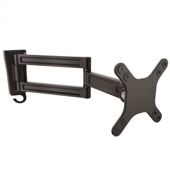 StarTech.com Uchwyt do monitora do montażu na ścianie - podwójny przegub, 15 kg, 33 cm (13 cali), 68,6 cm (27 cali), 75 x 75 mm, 100 x 100 mm, czarny