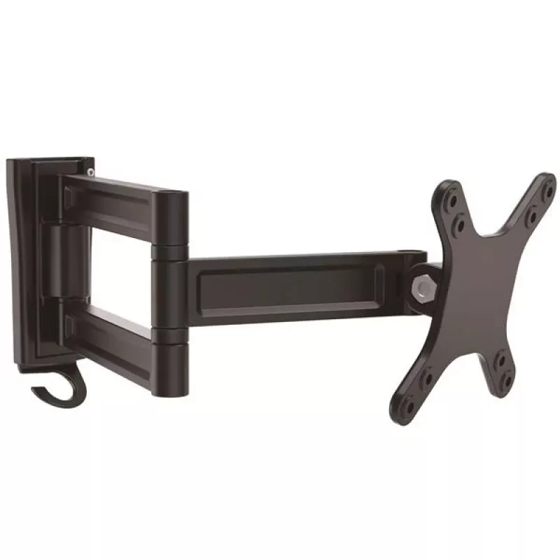 StarTech.com Uchwyt do monitora do montażu na ścianie - podwójny przegub, 15 kg, 33 cm (13 cali), 68,6 cm (27 cali), 75 x 75 mm, 100 x 100 mm, czarny