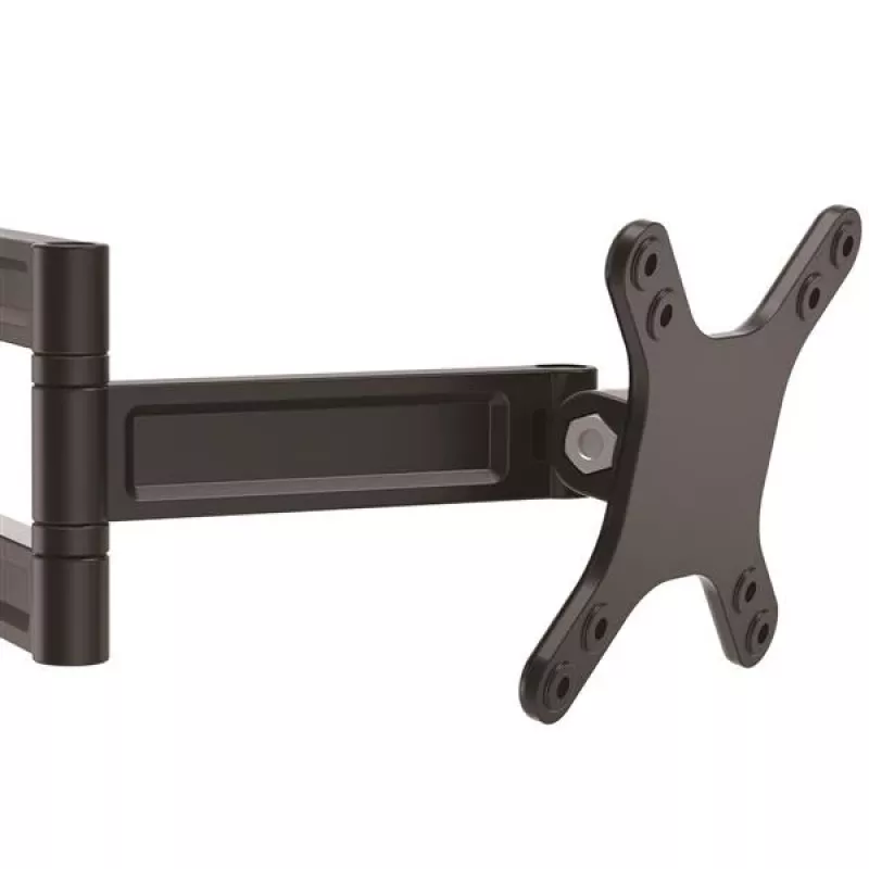StarTech.com Uchwyt do monitora do montażu na ścianie - podwójny przegub, 15 kg, 33 cm (13 cali), 68,6 cm (27 cali), 75 x 75 mm, 100 x 100 mm, czarny