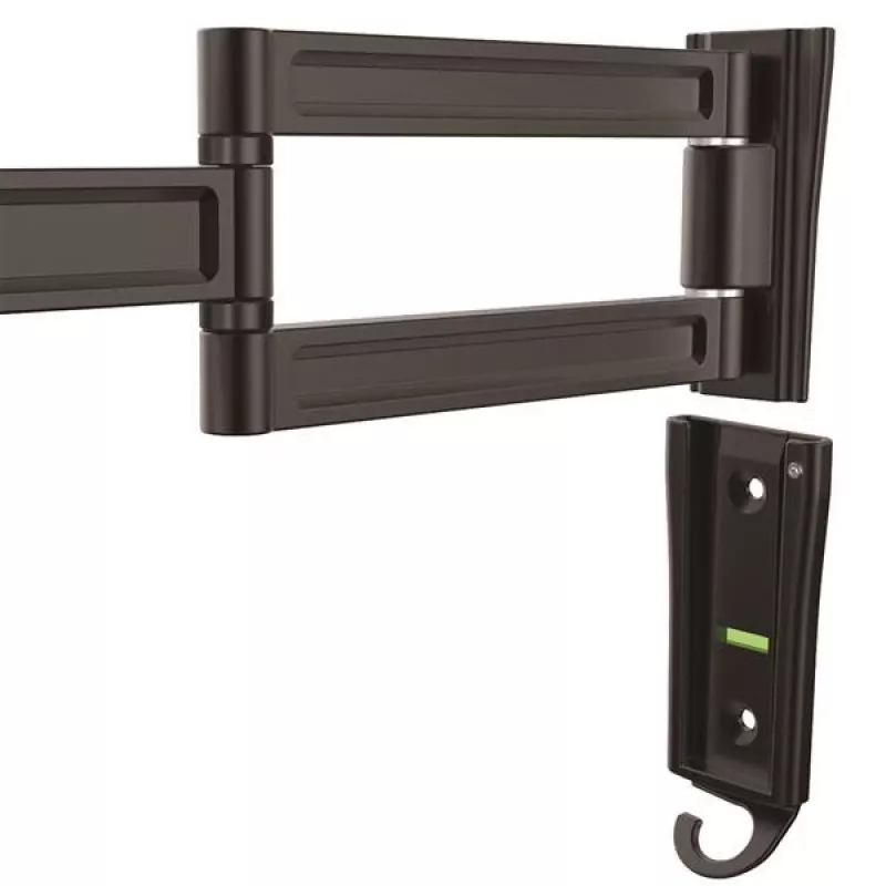 StarTech.com Uchwyt do monitora do montażu na ścianie - podwójny przegub, 15 kg, 33 cm (13 cali), 68,6 cm (27 cali), 75 x 75 mm, 100 x 100 mm, czarny