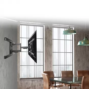 Uchwyt ścienny StarTech.com do telewizorów do 80 cali (110 funtów) z mocowaniem VESA – Niskoprofilowy, pełnozakresowy, uniwersalny uchwyt TV – Wytrzymałe, regulowane ramię uchylno-obrotowe