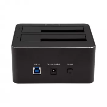 StarTech.com Dwukieszeniowa stacja dokująca USB 3.0 do SATA dla dysków twardych, stacja dokująca USB, zewnętrzna stacja dokująca dla dysków SSD/HDD 2.5/3.5 cala SATA I/II/III, kieszenie na dyski twarde z funkcją Hot-Swap, ładowanie od góry