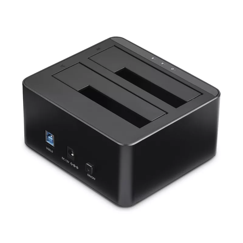 StarTech.com Dwukieszeniowa stacja dokująca USB 3.0 do SATA dla dysków twardych, stacja dokująca USB, zewnętrzna stacja dokująca dla dysków SSD/HDD 2.5/3.5 cala SATA I/II/III, kieszenie na dyski twarde z funkcją Hot-Swap, ładowanie od góry