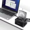 StarTech.com Dwukieszeniowa stacja dokująca USB 3.0 do SATA dla dysków twardych, stacja dokująca USB, zewnętrzna stacja dokująca dla dysków SSD/HDD 2.5/3.5 cala SATA I/II/III, kieszenie na dyski twarde z funkcją Hot-Swap, ładowanie od góry