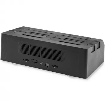 StarTech.com 4-zatokowa stacja dokująca USB do SATA dla dysków twardych, USB 10 Gb/s, zewnętrzna stacja dokująca dla dysków SSD/HDD 2,5 inch i 3,5 inch, SATA III, zatoka z funkcją hot-swap, ładowana od góry