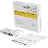 StarTech.com Wieloportowy adapter USB-C - Adapter wideo USB-C na DVI-D (cyfrowy) z przelotowym ładowaniem Power Delivery 60 W, GbE, USB-A - Przenośna mini stacja dokująca USB Type-C/Thunderbolt 3 do laptopa