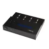 StarTech.com Samodzielny duplikator i kasownik 1 do 7 pendrive'ów USB, kopiarka wielu pamięci flash USB, kopiowanie systemu i plików oraz całego dysku z szybkością 1,5 GB/min, kasowanie pojedynczym i potrójnym przebiegiem, wyświetlacz LCD - TAA