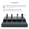 StarTech.com Samodzielny duplikator i kasownik 1 do 7 pendrive'ów USB, kopiarka wielu pamięci flash USB, kopiowanie systemu i plików oraz całego dysku z szybkością 1,5 GB/min, kasowanie pojedynczym i potrójnym przebiegiem, wyświetlacz LCD - TAA