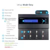 StarTech.com Samodzielny duplikator i kasownik 1 do 7 pendrive'ów USB, kopiarka wielu pamięci flash USB, kopiowanie systemu i plików oraz całego dysku z szybkością 1,5 GB/min, kasowanie pojedynczym i potrójnym przebiegiem, wyświetlacz LCD - TAA