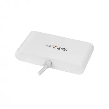 StarTech.com 4-portowy hub USB C z 4 portami USB-A (USB 3.0 SuperSpeed 5 Gb/s) - zasilany z magistrali USB - przenośny hub USB-C do USB-A do laptopa - hub USB 3.1 Gen 1/USB 3.2 Gen 1 Typ-C - biały~4-portowy hub USB C z 4 portami USB-A (USB 3.0 SuperSpeed 5 Gb/s) - zasilany z magistrali USB - przenośny hub USB-C do USB-A do laptopa - hub USB 3.2 Gen 1 Typ-C - biały
