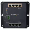 StarTech.com Przemysłowy 8-portowy gigabitowy przełącznik PoE – 4 x PoE+ 30W – Power Over Ethernet – Wzmocniony przełącznik zarządzalny GbE Layer/L2 – Wytrzymały, wysokomocowy gigabitowy przełącznik sieciowy IP-30/-40°C do +75°C – TAA