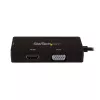 StarTech.com USB-C wieloportowy adapter wideo - 3-w-1 - 4K 30Hz - czarny