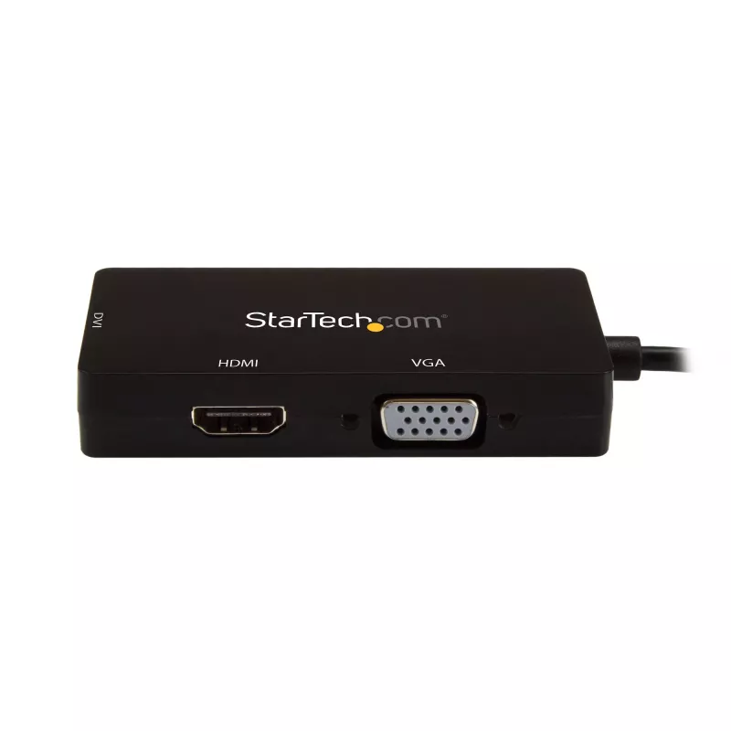 StarTech.com USB-C wieloportowy adapter wideo - 3-w-1 - 4K 30Hz - czarny