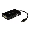 StarTech.com USB-C wieloportowy adapter wideo - 3-w-1 - 4K 30Hz - czarny