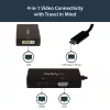StarTech.com USB-C wieloportowy adapter wideo - 3-w-1 - 4K 30Hz - czarny