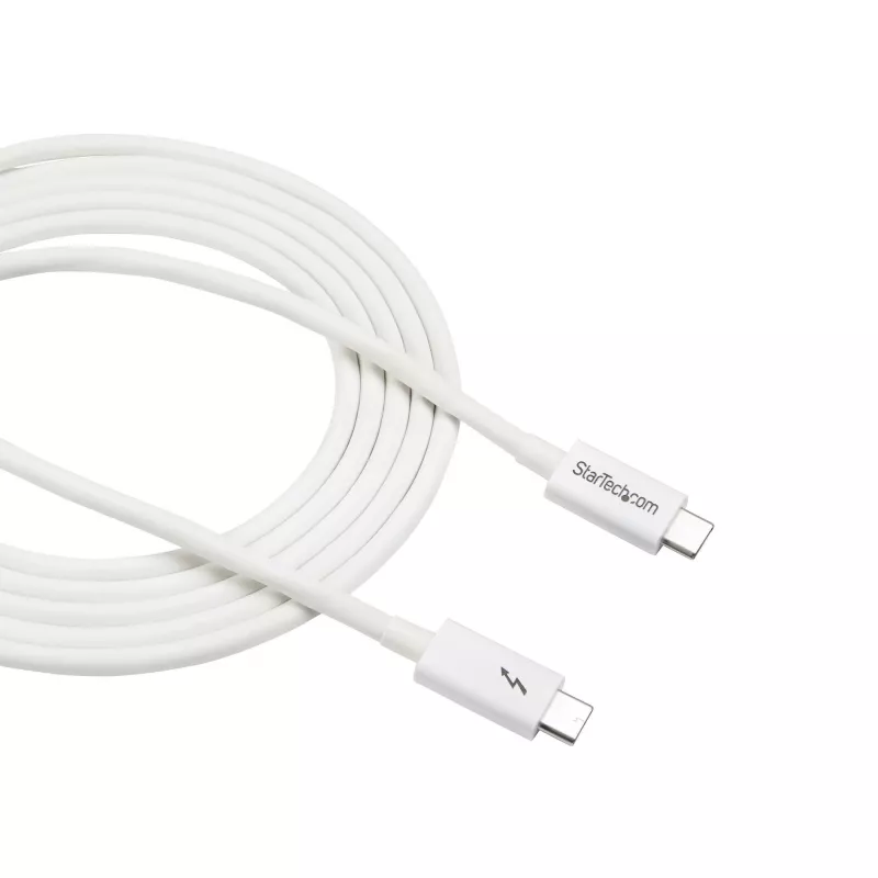 StarTech.com Kabel Thunderbolt 3 - 20 Gb/s - 2 m - Biały - Kompatybilny z Thunderbolt, USB i DisplayPort