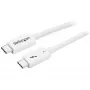Kabel StarTech.com Thunderbolt 3 – 40 Gb/s – 0,5 m – Biały – Kompatybilny z Thunderbolt, USB i DisplayPort