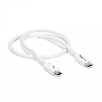 Kabel StarTech.com Thunderbolt 3 – 40 Gb/s – 0,5 m – Biały – Kompatybilny z Thunderbolt, USB i DisplayPort
