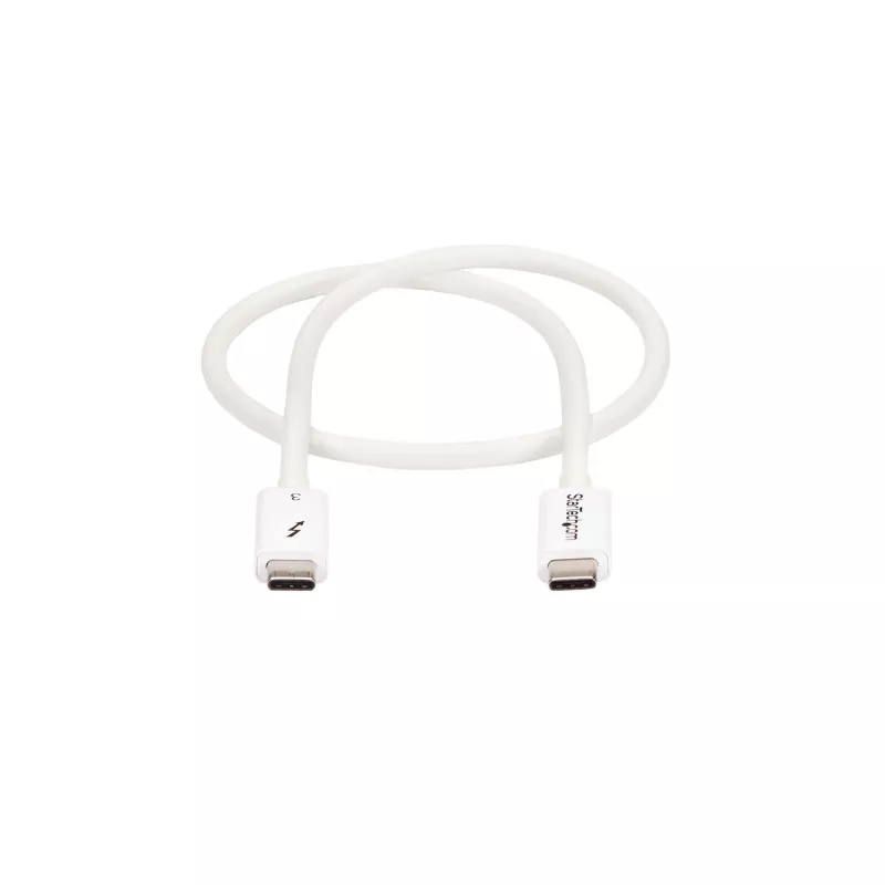 Kabel StarTech.com Thunderbolt 3 – 40 Gb/s – 0,5 m – Biały – Kompatybilny z Thunderbolt, USB i DisplayPort