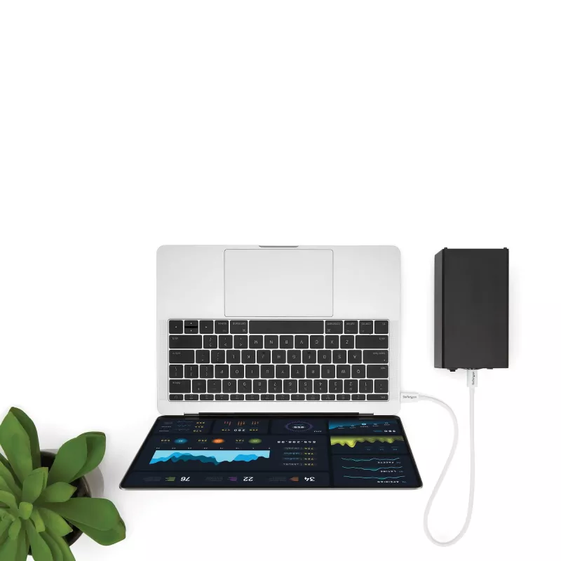 Kabel StarTech.com Thunderbolt 3 – 40 Gb/s – 0,5 m – Biały – Kompatybilny z Thunderbolt, USB i DisplayPort