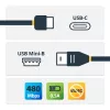 Kabel StarTech.com USB-C na Mini-USB - M/M - 2 m - USB 2.0