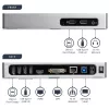 StarTech.com Stacja dokująca USB 3.0 — uniwersalna stacja dokująca z obsługą dwóch monitorów, HDMI i DVI/VGA, 6-portowy hub USB 3.1 Gen 1 5 Gb/s, GbE, audio, złącze Type-A — do laptopów Windows i Mac