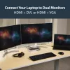 StarTech.com Stacja dokująca USB 3.0 — uniwersalna stacja dokująca z obsługą dwóch monitorów, HDMI i DVI/VGA, 6-portowy hub USB 3.1 Gen 1 5 Gb/s, GbE, audio, złącze Type-A — do laptopów Windows i Mac