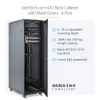StarTech.com 4-Post 42U Server Rack Cabinet, 19 inch Data Rack Cabinet for Computer / AV / IT Equipment mount, Rack Server Enclosure z Casters, Full Size Industrial sieciowy Storage