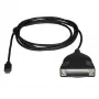 Kabel StarTech.com USB-C na Parallel Printer, czarny, USB C, DB25, 1,83 m, męski/żeński, CE, RoHS