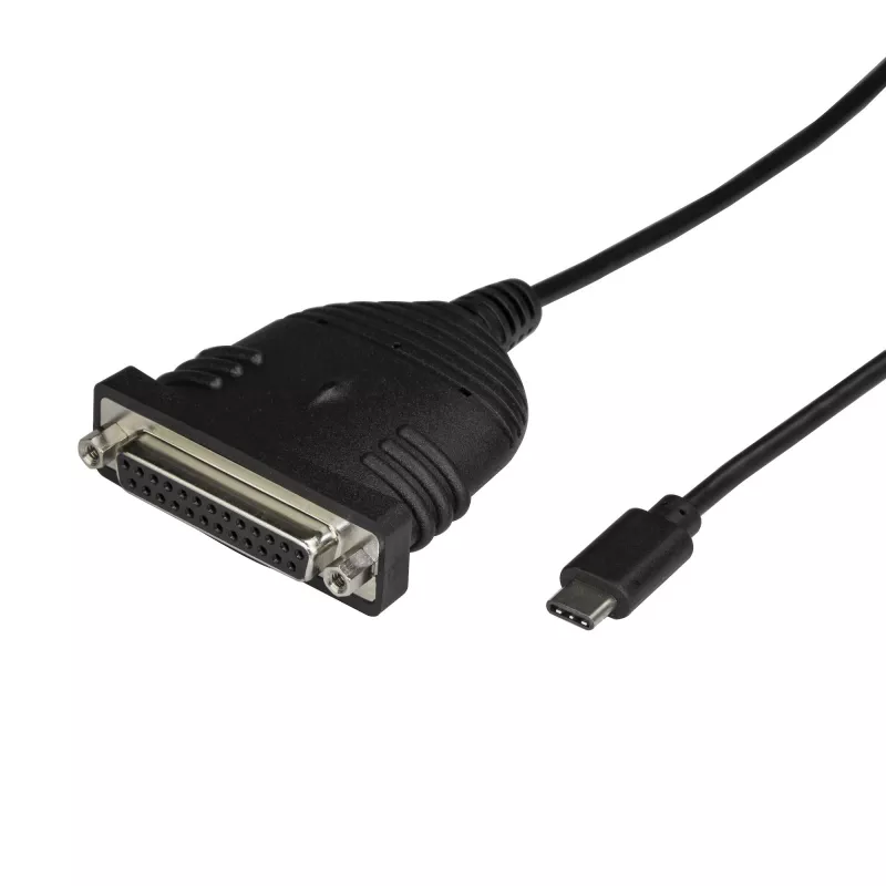 Kabel StarTech.com USB-C na Parallel Printer, czarny, USB C, DB25, 1,83 m, męski/żeński, CE, RoHS