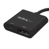 StarTech.com Adapter USB-C na DisplayPort z funkcją Power Delivery - 4K 60Hz HBR2 - Konwerter wideo USB Type-C na DP 1.2 Monitor z ładowaniem - Przesył mocy 60W - Kompatybilny z Thunderbolt 3