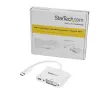 StarTech.com Adapter USB-C na DVI z Power Delivery – 1080p konwerter wideo USB Typu-C na DVI-D Single Link z ładowaniem – przelotowe PD 60W – kompatybilny z Thunderbolt 3 – biały