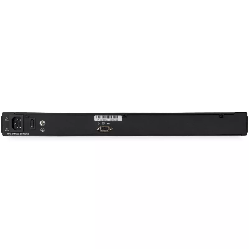 StarTech.com Rackmount KVM Console HD 1080p - Jednoportowa konsola KVM VGA z 17-calowym monitorem LCD do szafy serwerowej - W pełni funkcjonalna szuflada KVM LCD 1U z kablami i osprzętem - Obsługa USB - MTBF 50 000