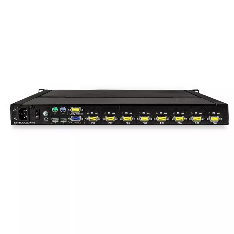 StarTech.com 8 Port Rackmount KVM Console w/ 6ft Cables - Zintegrowany przełącznik KVM z monitorem LCD 17 cali - W pełni funkcjonalny 1U LCD KVM Drawer- OSD KVM - Wytrzymały 50 000 MTBF - Obsługa USB + VGA