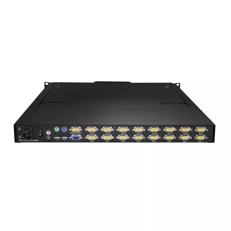 StarTech.com 16-portowy konsola KVM do montażu w szafie rack z kablami 6ft - Zintegrowany przełącznik KVM z 19-calowym monitorem LCD - W pełni funkcjonalny 1U wysuwany panel KVM - OSD KVM - Wytrzymała 50 000 MTBF - Obsługa USB + VGA