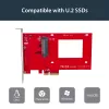 StarTech.com Adapter U.2 na PCIe dla 2,5-calowego dysku SSD U.2 NVMe - SFF-8639 - x4 PCI Express 4.0
