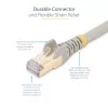 StarTech.com 3m kabel Ethernet CAT6a - 10 Gigabit ekranowany, bez zaczepów, RJ45, 100W PoE, kabel krosowy - 10GbE STP kabel sieciowy z odciążeniem - szary, testowany indywidualnie, okablowanie z certyfikatem UL, TIA