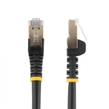 StarTech.com 3m kabel Ethernet CAT6a – 10 Gigabit ekranowany zaczep bez RI RJ45 100W PoE kabel krosowy – 10GbE STP kabel sieciowy z odciążeniem – czarny testowane indywidualnie/okablowanie certyfikat UL/TIA
