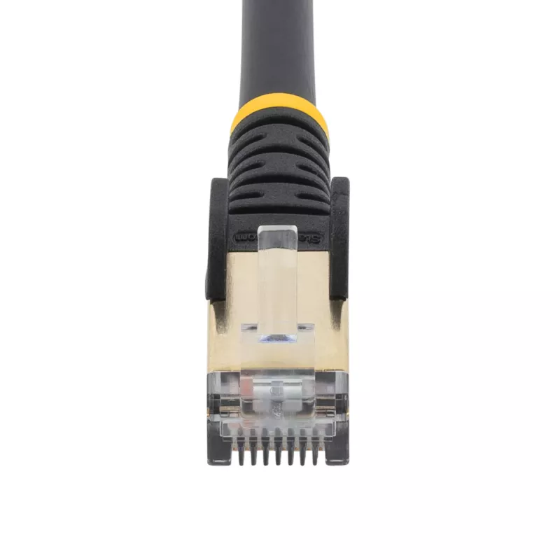 StarTech.com 3m kabel Ethernet CAT6a – 10 Gigabit ekranowany zaczep bez RI RJ45 100W PoE kabel krosowy – 10GbE STP kabel sieciowy z odciążeniem – czarny testowane indywidualnie/okablowanie certyfikat UL/TIA